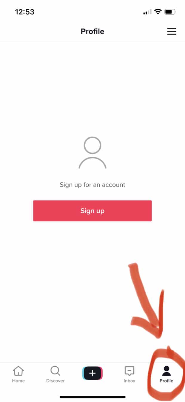 icono de perfil en TikTok