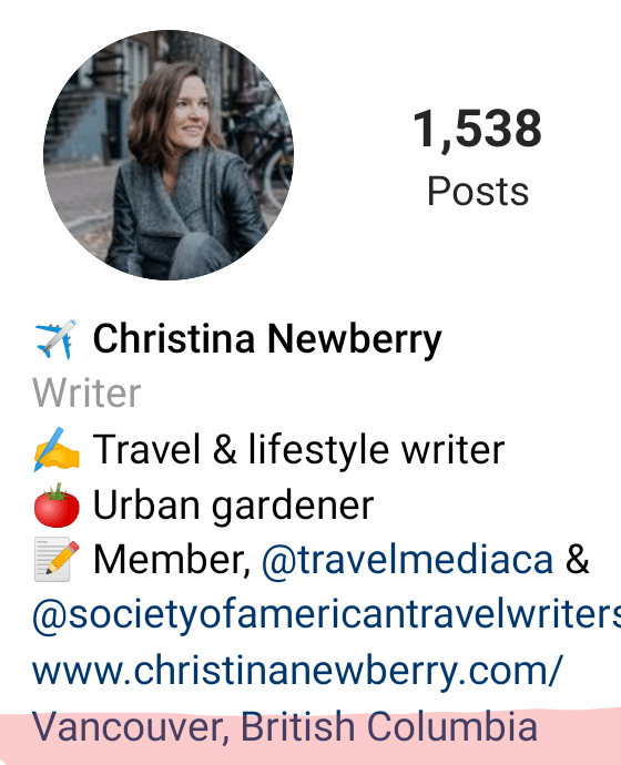 Biograf&iacute;a e informaci&oacute;n de contacto de Instagram