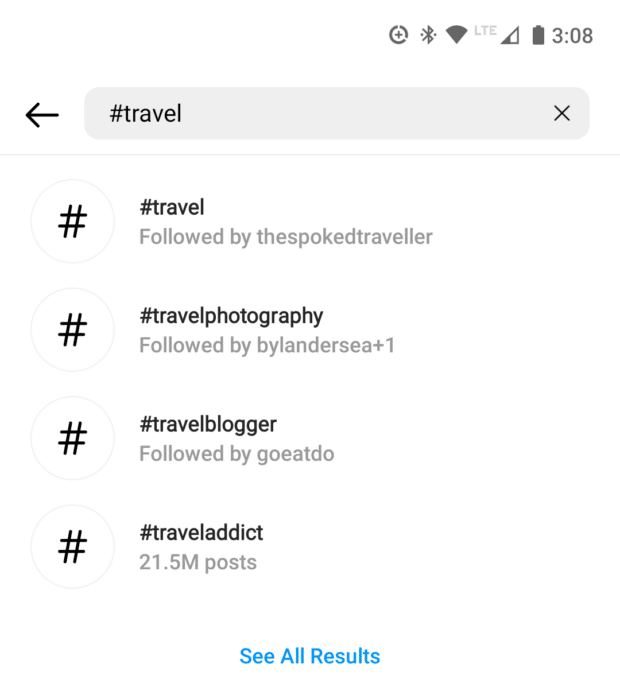 #viajes y hashtags relacionados