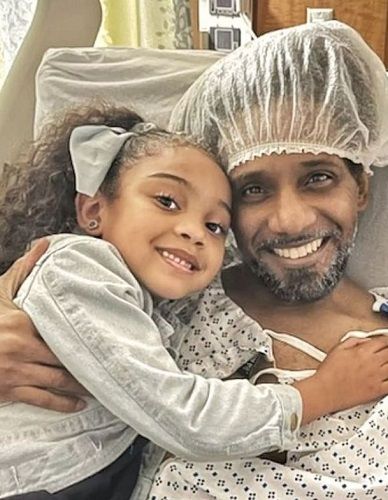 Kangol Kid con su hija Amancia
