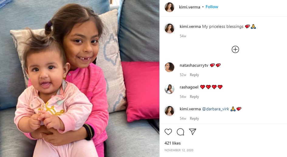 Publicaci&oacute;n de Instagram de Kimi sobre sus hijas