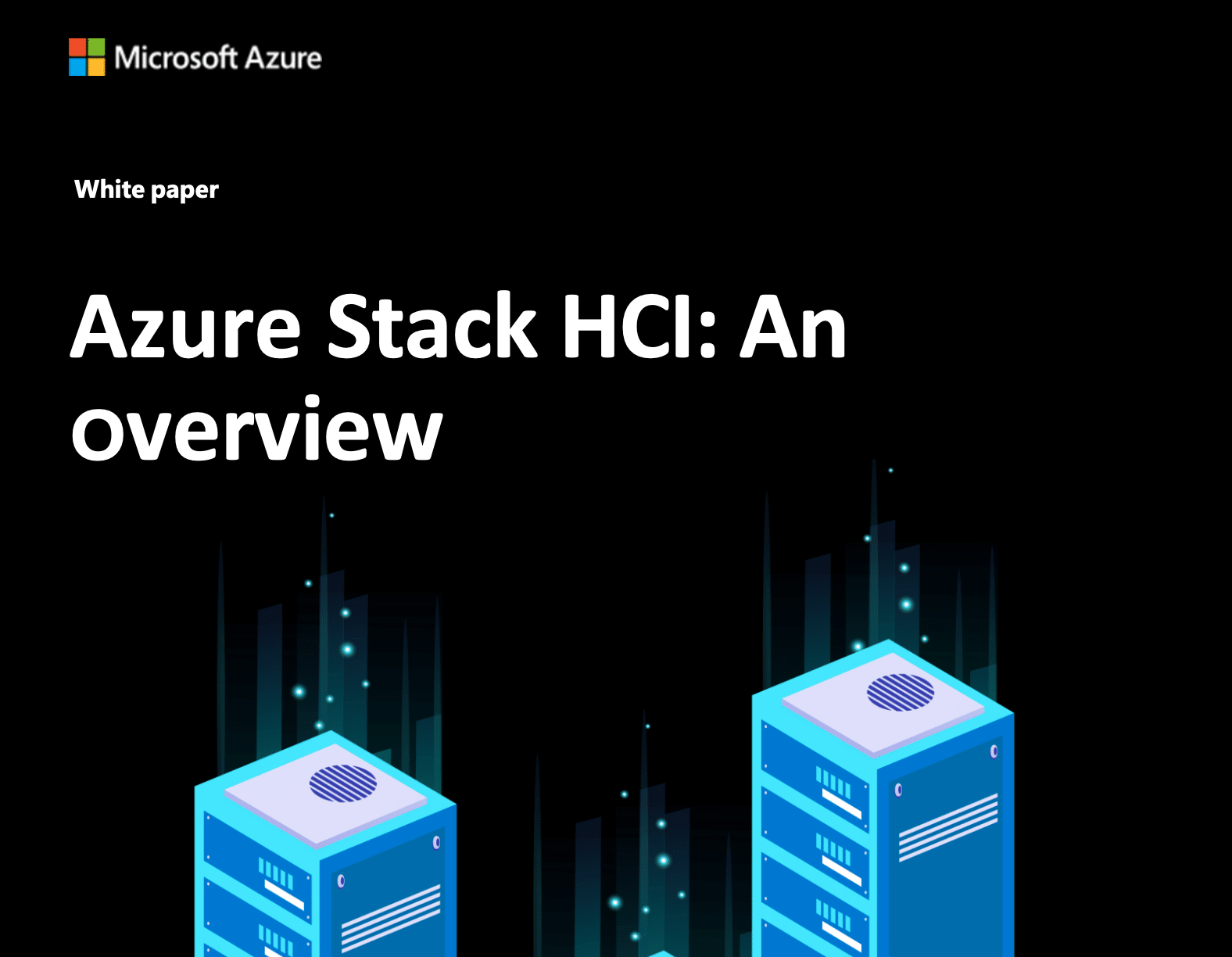 P&aacute;gina de t&iacute;tulo del documento t&eacute;cnico de Microsoft Azure HCI. 