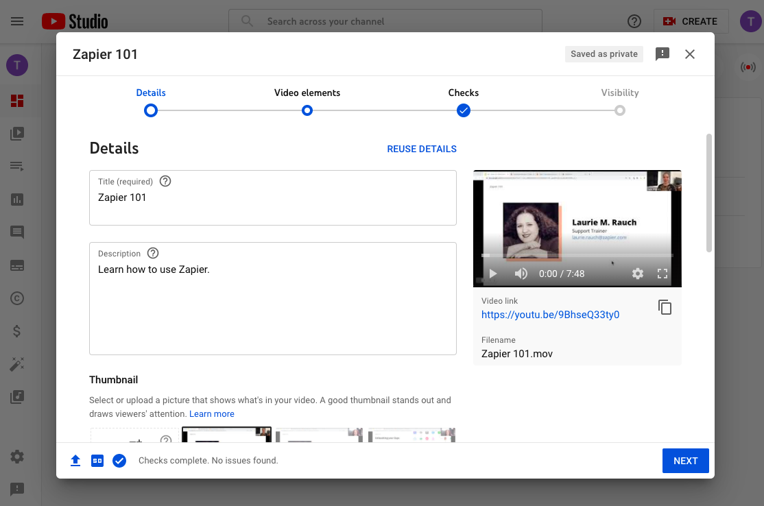 Interfaz de alojamiento de videos de YouTube Interfaz de alojamiento de videos de YouTube