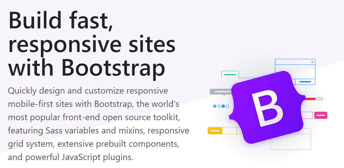 La p&aacute;gina de inicio de Bootstrap con el t&iacute;tulo 
