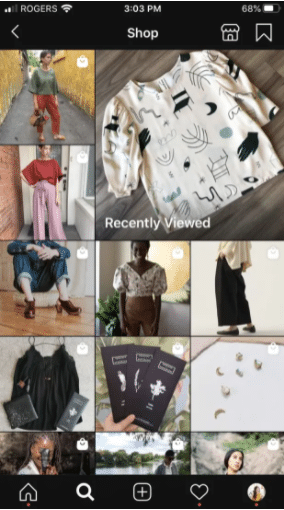 P&aacute;gina de exploraci&oacute;n de Instagram