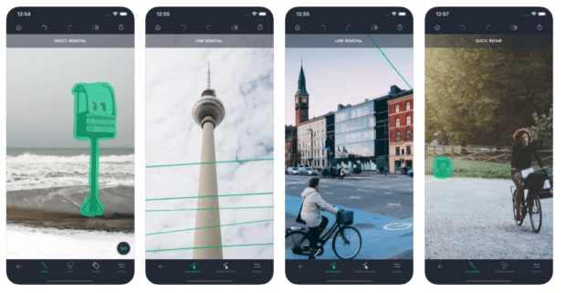 una serie de fotos de Instagram editadas con Touch Retouch