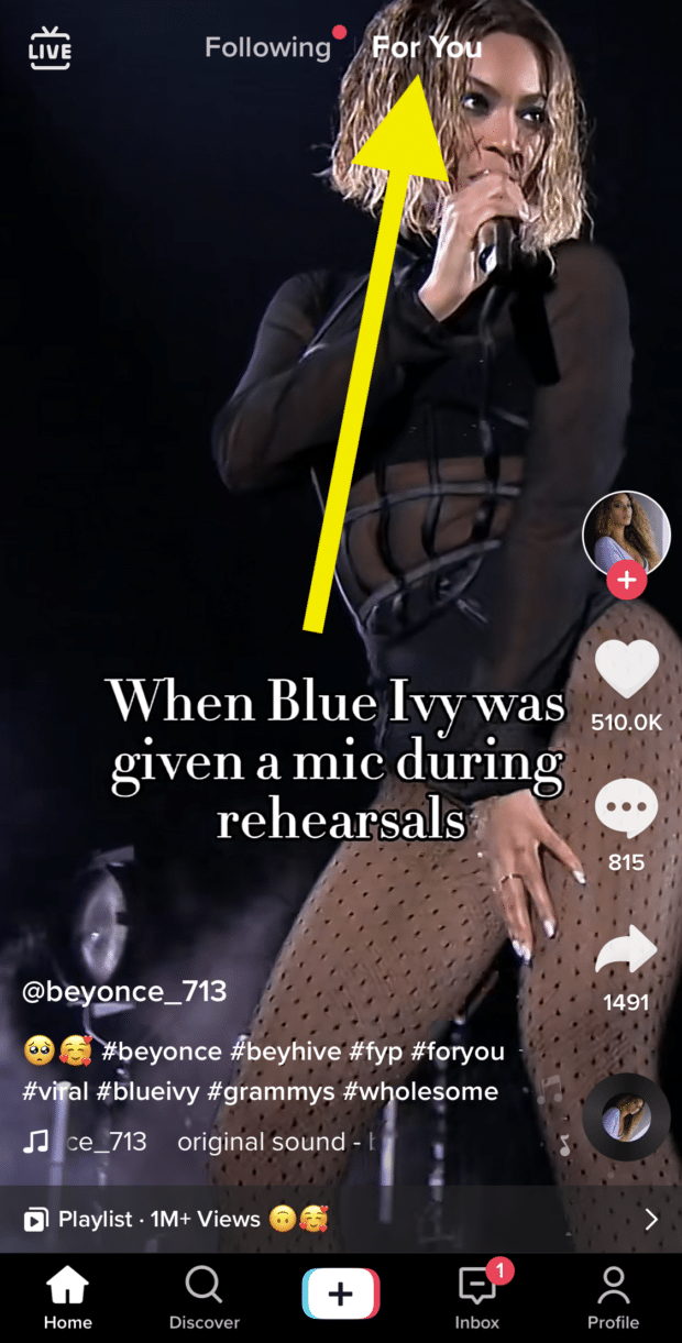 Beyonce en TikTok para la p&aacute;gina para ti