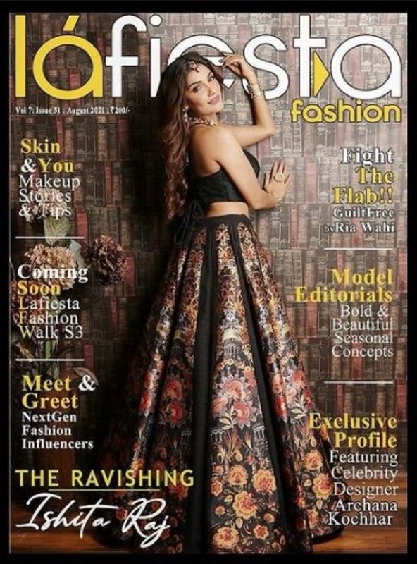 Ishita en la portada de una revista