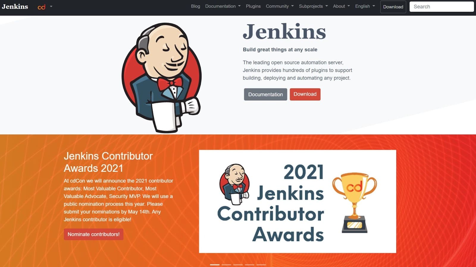 Una captura de pantalla de Jenkins
