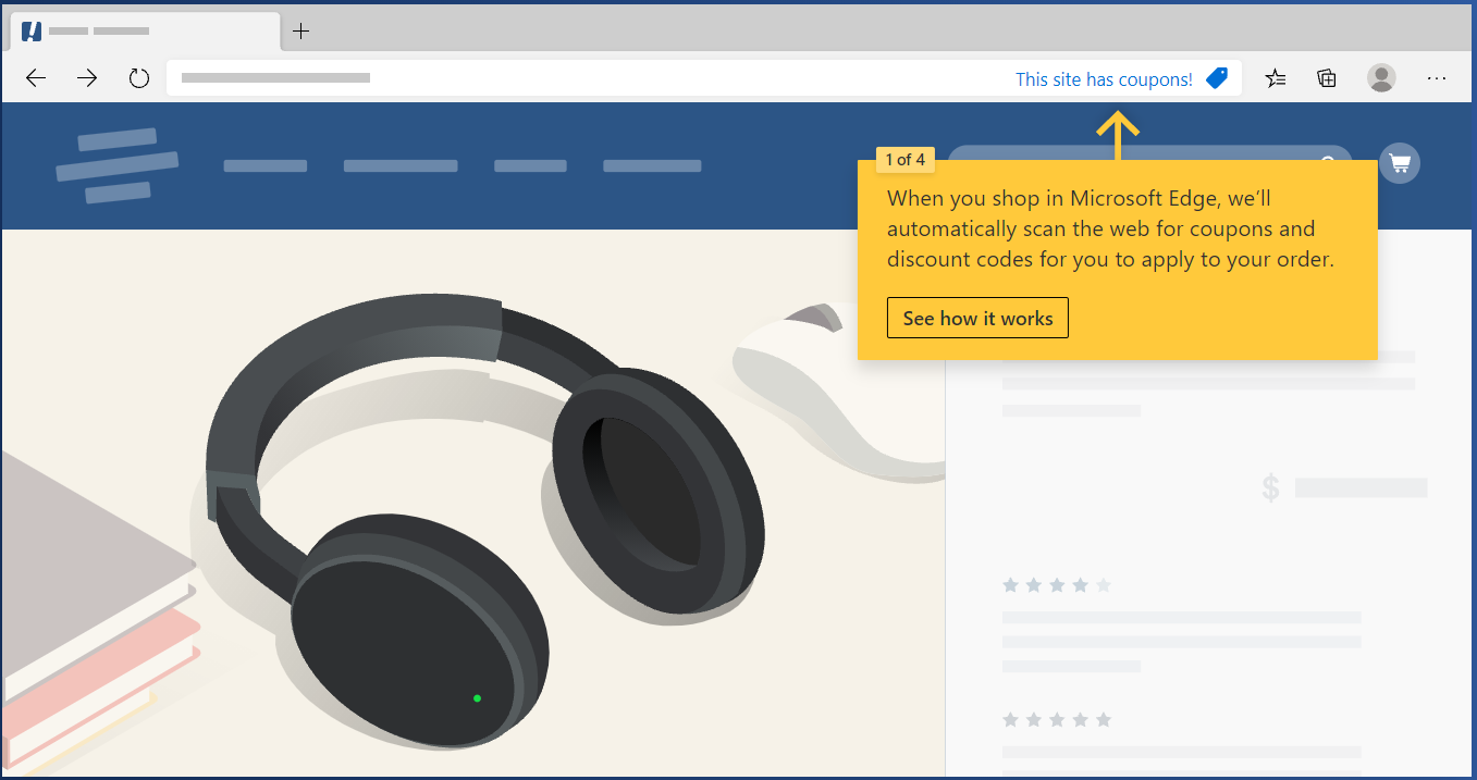 Batalla de navegadores: Microsoft Edge vs Chrome Buscador de cupones de Microsoft Edge