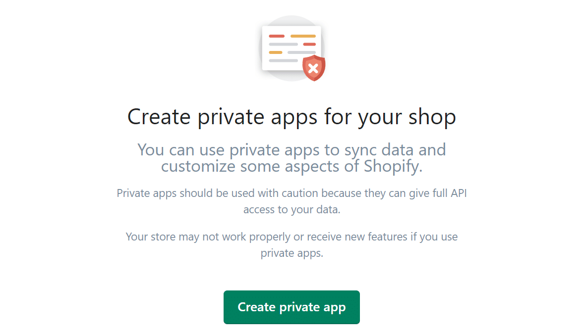 Cómo migrar de Shopify a WooCommerce (en 8 pasos) Crear opción de aplicación privada