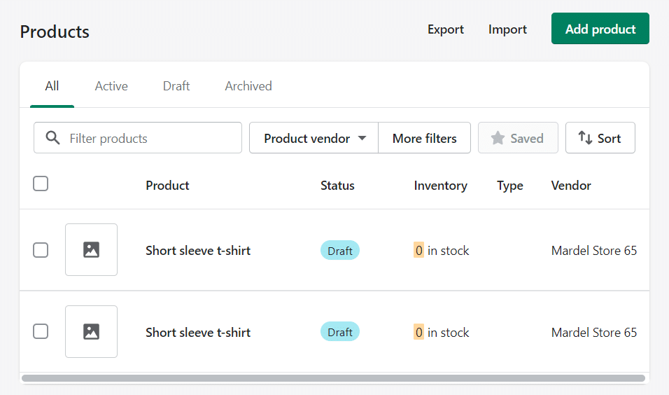 Cómo migrar de Shopify a WooCommerce (en 8 pasos) Encuentra productos en Shopify para exportar