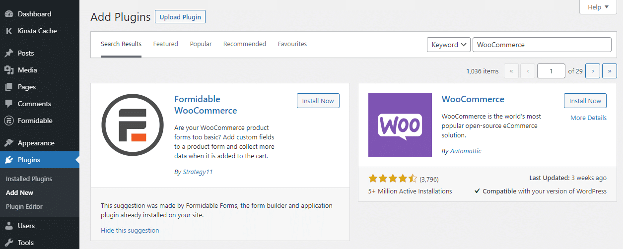 Cómo migrar de Shopify a WooCommerce (en 8 pasos) Encuentre el complemento WooCommerce para instalarlo