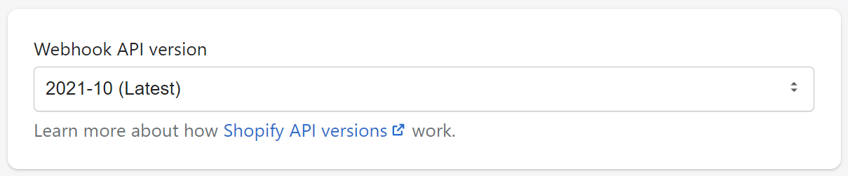 Cómo migrar de Shopify a WooCommerce (en 8 pasos) Versión de la API de webhook
