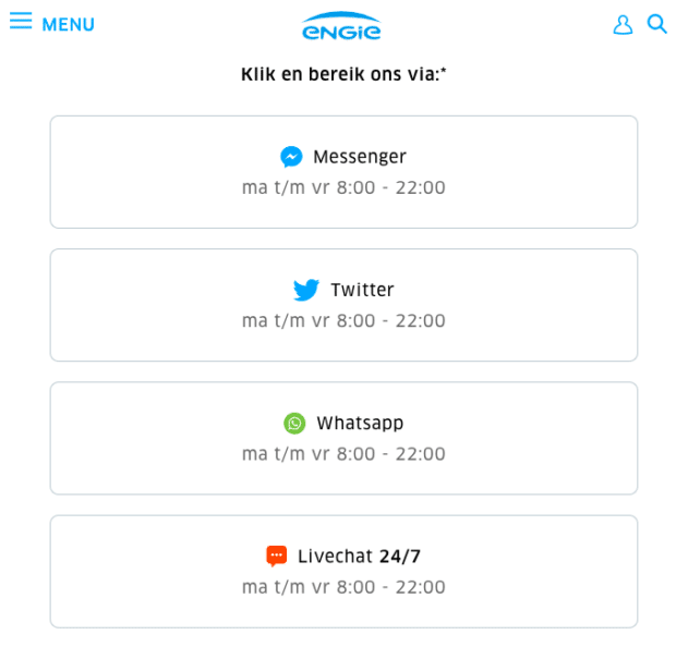 ENGIE B&eacute;lgica inteligencia artificial Chats de WhatsApp y Facebook