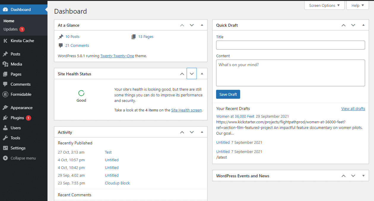 Cómo migrar de Shopify a WooCommerce (en 8 pasos) El tablero de WordPress