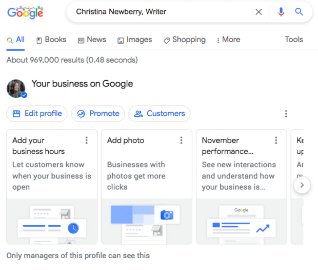 edite la informaci&oacute;n comercial directamente desde la B&uacute;squeda de Google