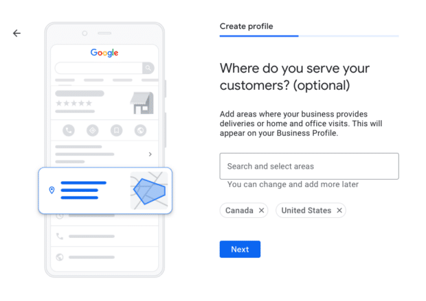 crear perfil y agregar ubicaci&oacute;n comercial